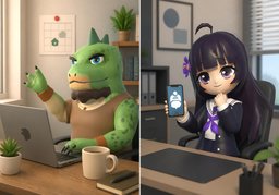 Je serai en télétravail ~.のイラスト