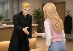 Souhaitez-vous serrer la main ?のイラスト