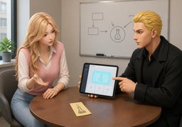 Proposons un essai de ~.のイラスト