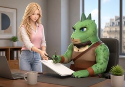 S'il vous plaît.のイラスト