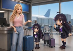 Je voyage avec ~.のイラスト