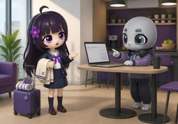 Oui, je travaillerai pendant ~.のイラスト