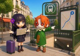 Comment se rendre à ~ ?のイラスト