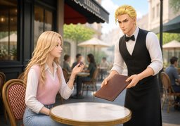 Le menu, s'il vous plaît.のイラスト