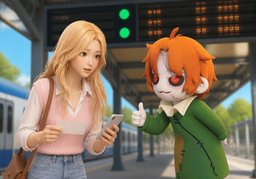 ~ est-il à l'heure ?のイラスト