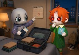 Faut-il ~ avec ~ ?のイラスト