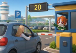 Combien de places y a-t-il au parking de ~ ?のイラスト