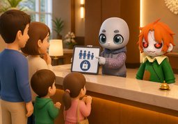 Existe-t-il des tarifs familiaux à ~ ?のイラスト