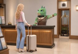Déposez vos bagages à ~.のイラスト