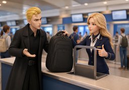Est-ce que ~ compte comme bagage à main ?のイラスト
