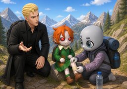 ~ était très gentil.のイラスト