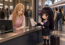 J'ai réservé à l'avance.のイラスト