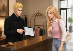 Vous avez une réservation au nom de ~ ?のイラスト