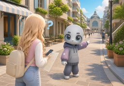 ~ est-elle à ~ ?のイラスト