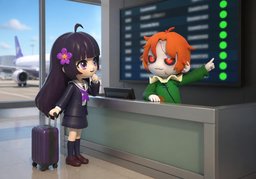 Mon vol ~ est-il à l'heure ?のイラスト
