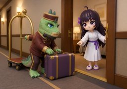 Pouvez-vous déposer ~ devant la porte ?のイラスト
