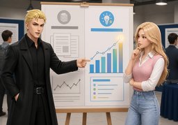 Par rapport à ~, notre étude ~.のイラスト
