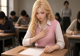 걱정되다のイラスト