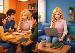 Quelle différence faites-vous entre ~ et ~ ?のイラスト