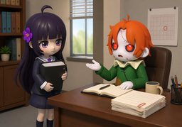 J'ai rendu ~ en retard.のイラスト