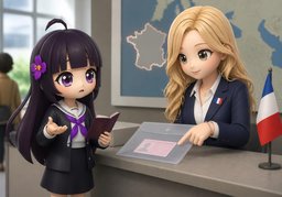 Puis-je travailler en ~ ?のイラスト