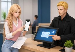 Je souhaite recevoir la confirmation par ~.のイラスト