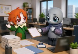 Ich werde ~ erledigen.のイラスト