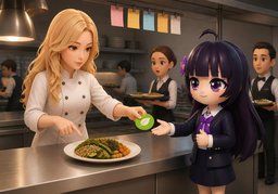 Bitte servieren Sie ~ nicht an andere Gäste.のイラスト