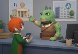 Wo beantrage ich ~?のイラスト