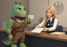 Sie müssen ~ beantragen.のイラスト