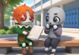 Ich korrigiere ~.のイラスト