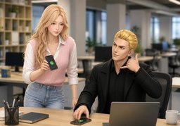 Sollen wir ~ telefonieren?のイラスト