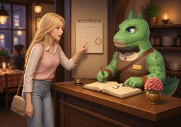 Bitte reservieren Sie für ~ Personen.のイラスト