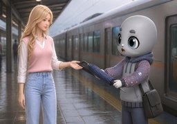 Bitte geben Sie ~ zurück.のイラスト