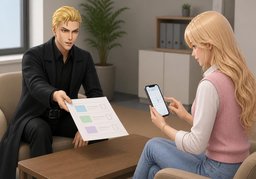 Ich bitte um Rückmeldung zu ~.のイラスト