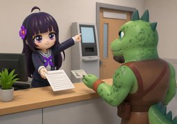 Wo melde ich ~ an?のイラスト