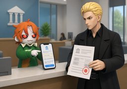 Bitte überweisen Sie das Geld auf ~.のイラスト