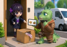 ~ ist beschädigt angekommen.のイラスト