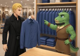 Haben Sie ~ in ~?のイラスト