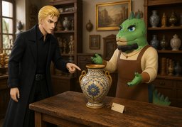 Ist ~ ein Ausstellungsstück?のイラスト