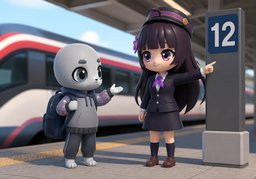 Von welchem Gleis fährt der Zug nach ~?のイラスト