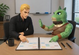 Sollen wir ~ verschieben?のイラスト