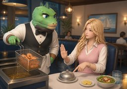 Bitte nicht frittieren.のイラスト