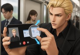 Könnten Sie bitte reinzoomen?のイラスト