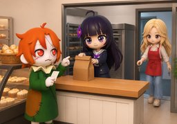 Kann ~ die Bestellung abholen?のイラスト