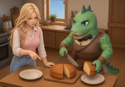 Bitte in ~ aufteilen.のイラスト