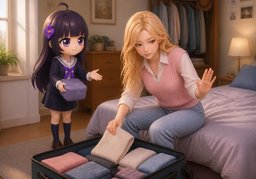 Ich packe selbst.のイラスト