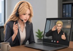 Hören Sie mich?のイラスト
