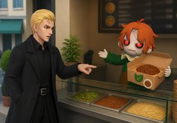 Gibt es eine vegetarische Variante von ~?のイラスト