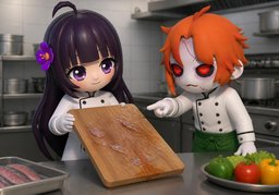 Besteht bei ~ eine Kreuzkontamination?のイラスト